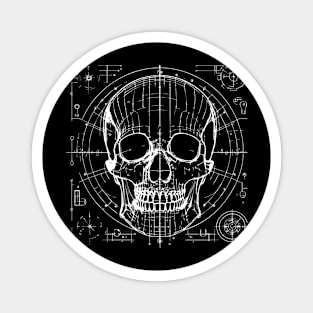 skull techno design Magnet